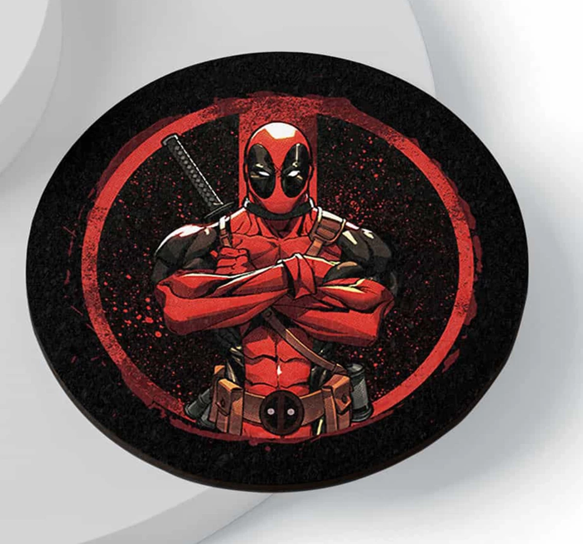 Macmerise Deadpool Stance Circular Coasters Multicolour 12Y+