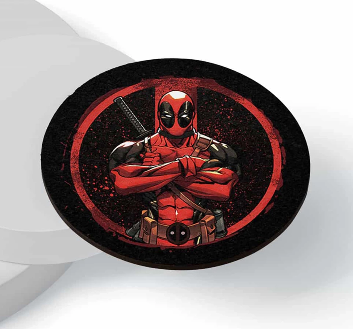 Macmerise Deadpool Stance Circular Coasters Multicolour 12Y+