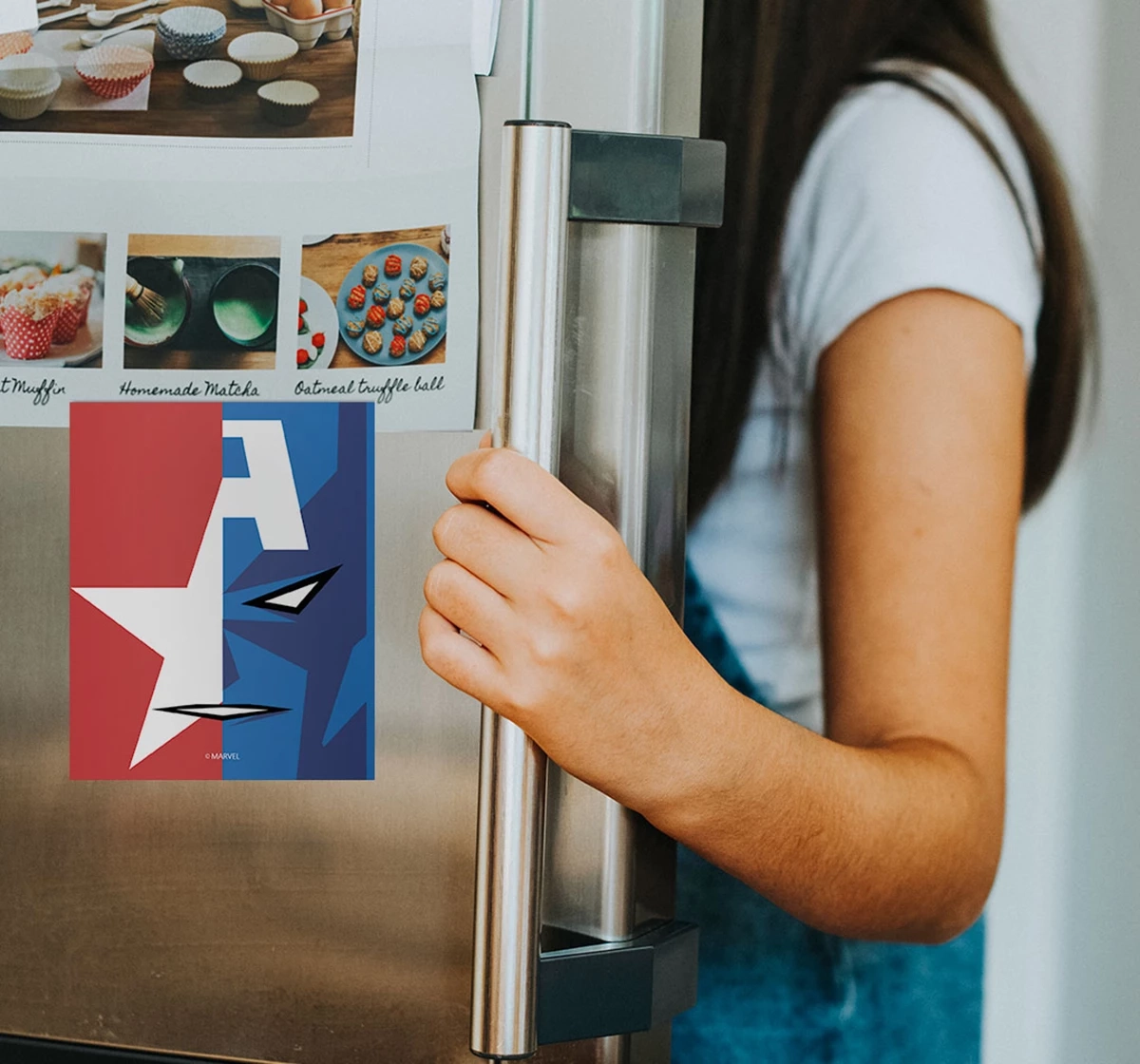 Macmerise Face Focus Captain America Fridge Magnets Multicolour 12Y+