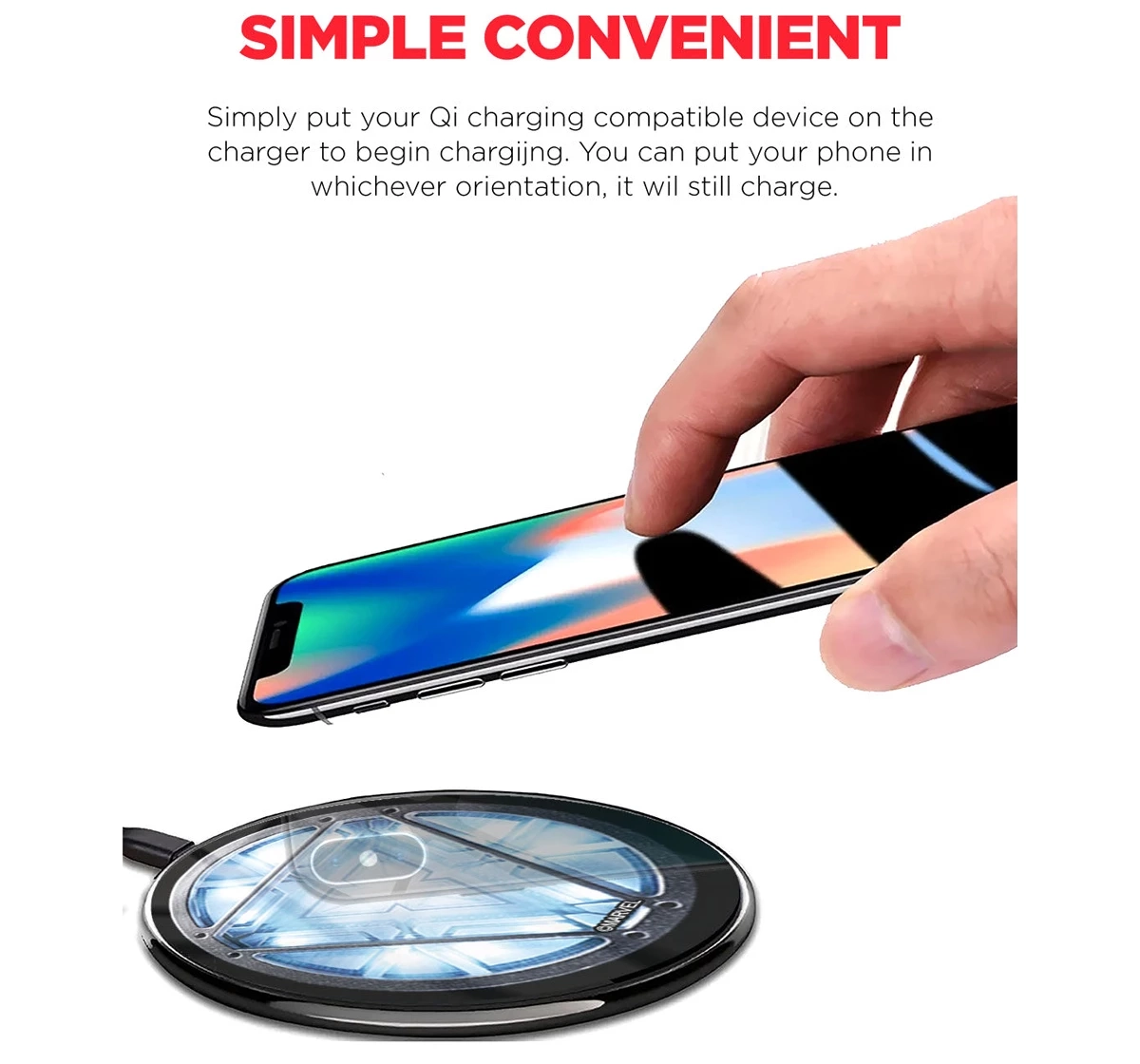 Macmerise Ironman Arc Reactor Compatible Pro Wireless Charger Multicolour 12Y+
