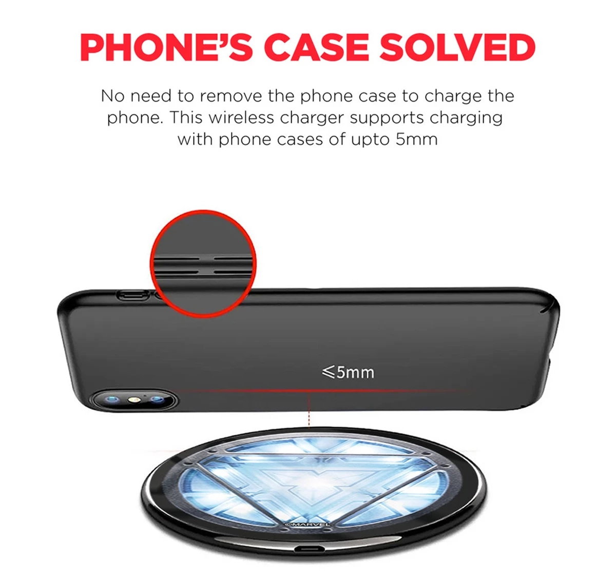 Macmerise Ironman Arc Reactor Compatible Pro Wireless Charger Multicolour 12Y+