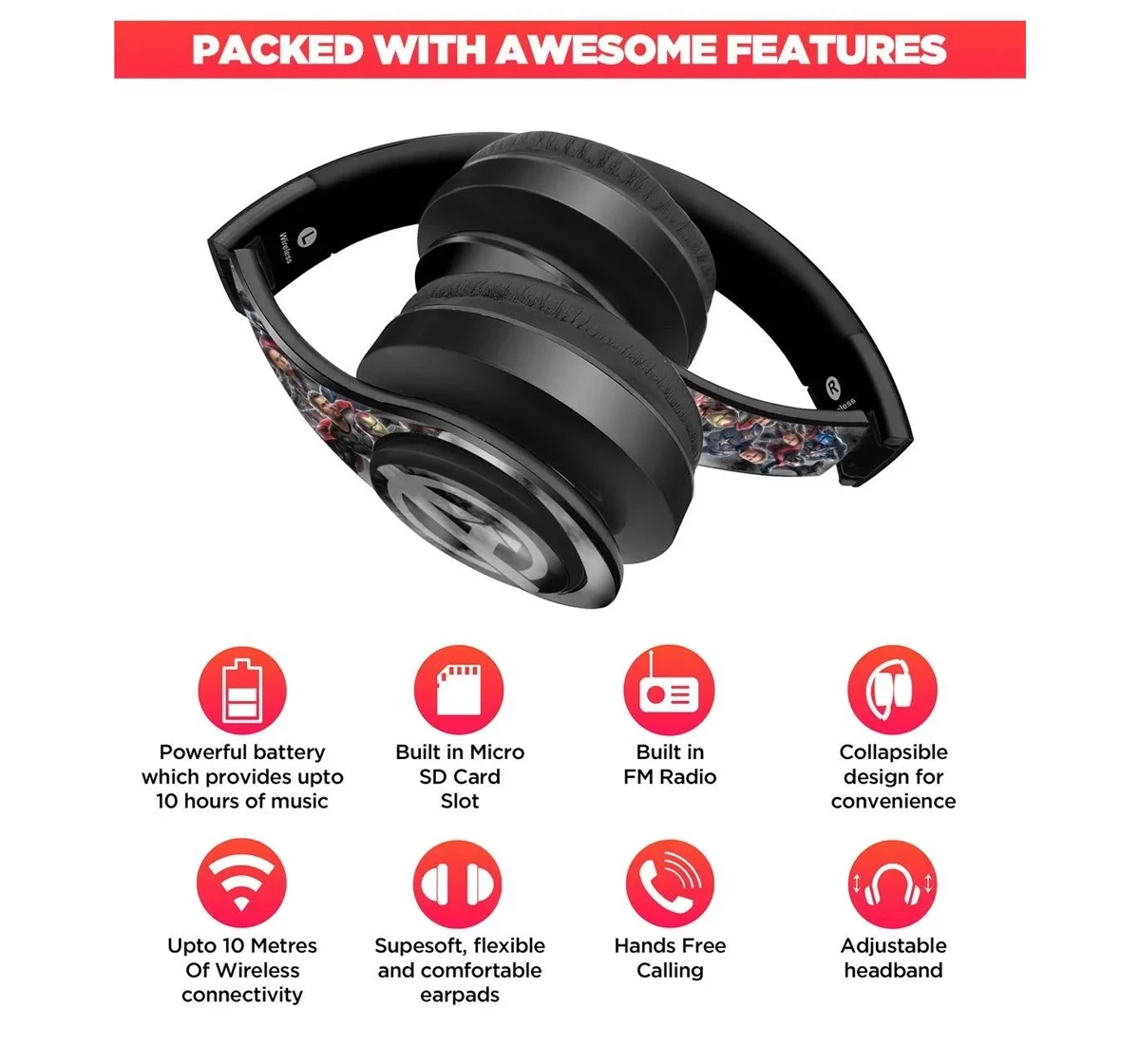 Macmerise Endgame Greyhound Decibel Wireless On Ear Headphones Multicolour 12Y+