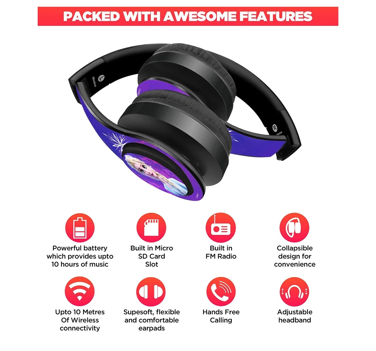 Macmerise Fearless Sisters Decibel Wireless On Ear Headphones Multicolour 12Y+