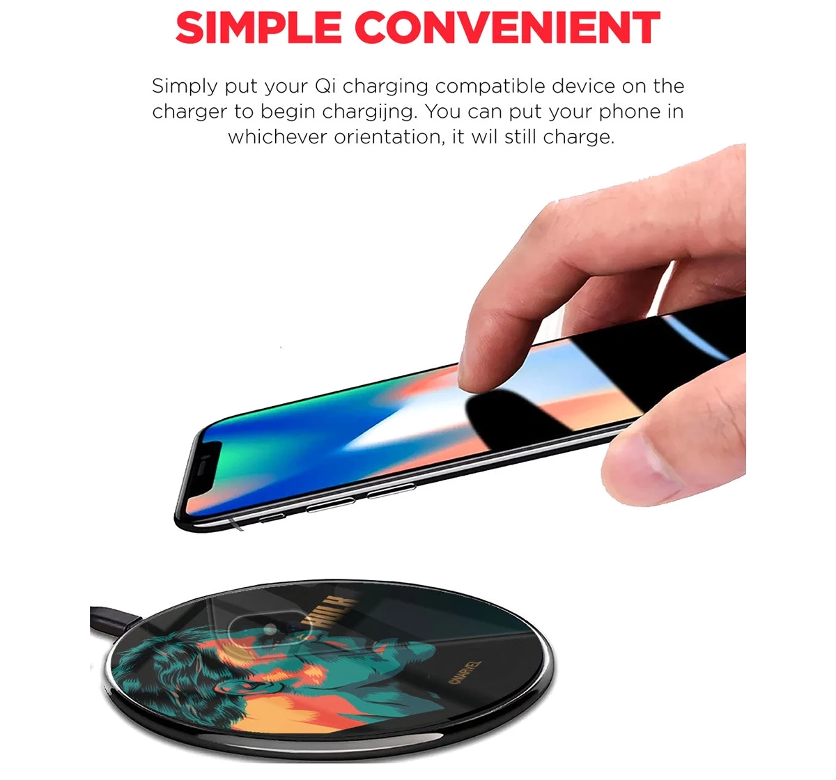 Macmerise Illuminated Hulk Compatible Pro Wireless Charger Multicolour 12Y+
