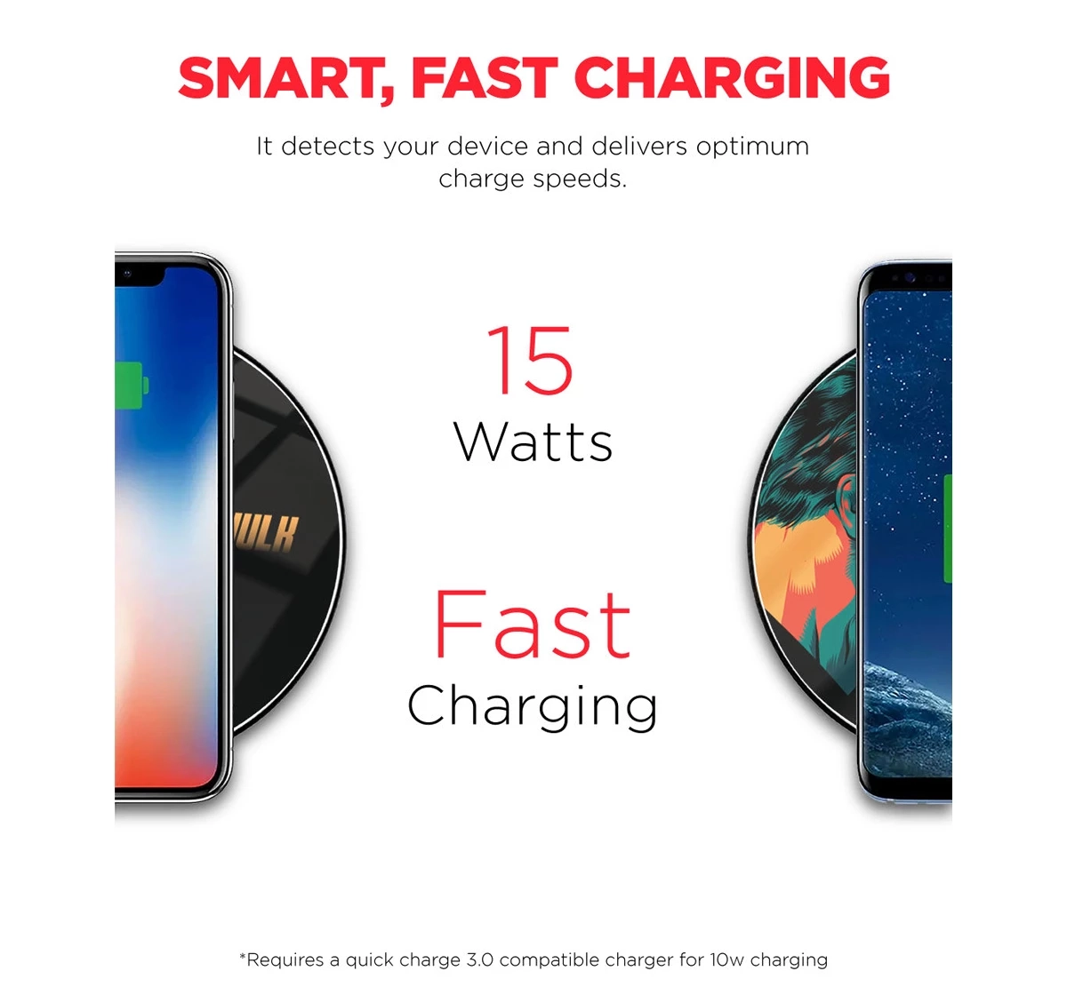 Macmerise Illuminated Hulk Compatible Pro Wireless Charger Multicolour 12Y+