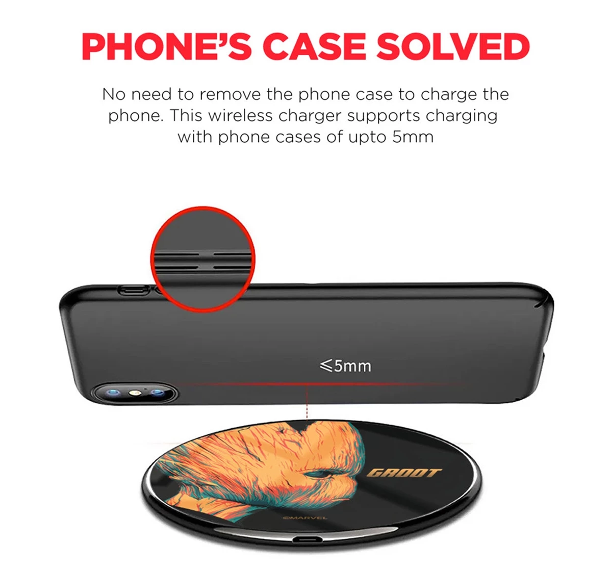 Macmerise Illuminated Groot Compatible Pro Wireless Charger Multicolour 12Y+