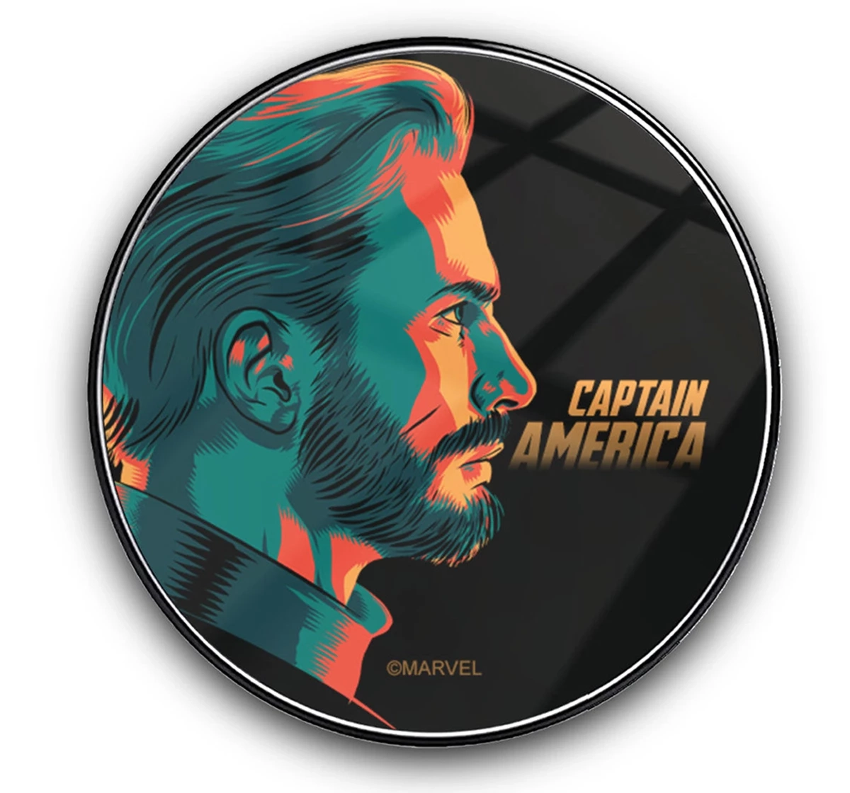 Macmerise Illuminated Captain America Qi Compatible Pro Wireless Charger Multicolour 12Y+