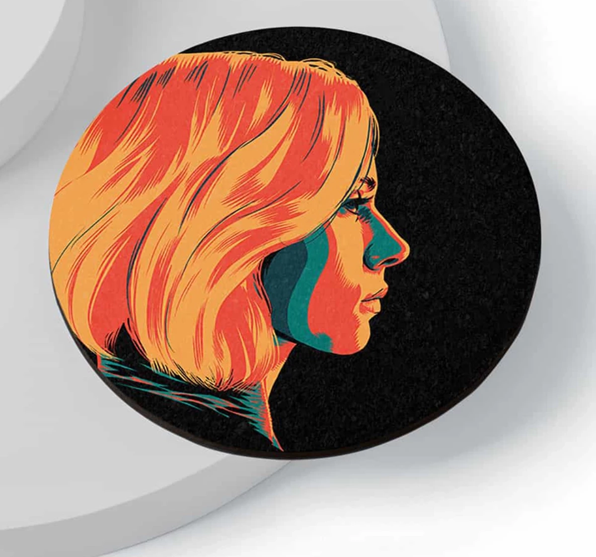 Macmerise Illuminated Black Widow Circular Coasters Multicolour 12Y+