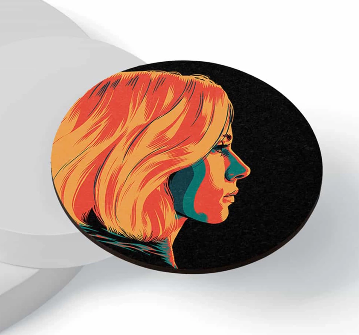 Macmerise Illuminated Black Widow Circular Coasters Multicolour 12Y+