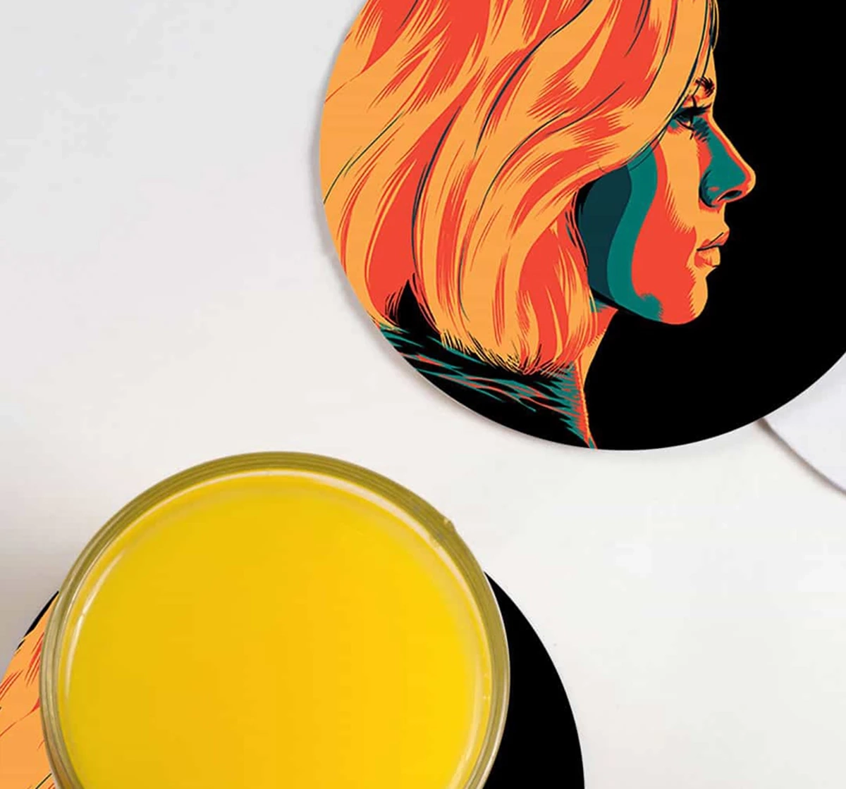 Macmerise Illuminated Black Widow Circular Coasters Multicolour 12Y+