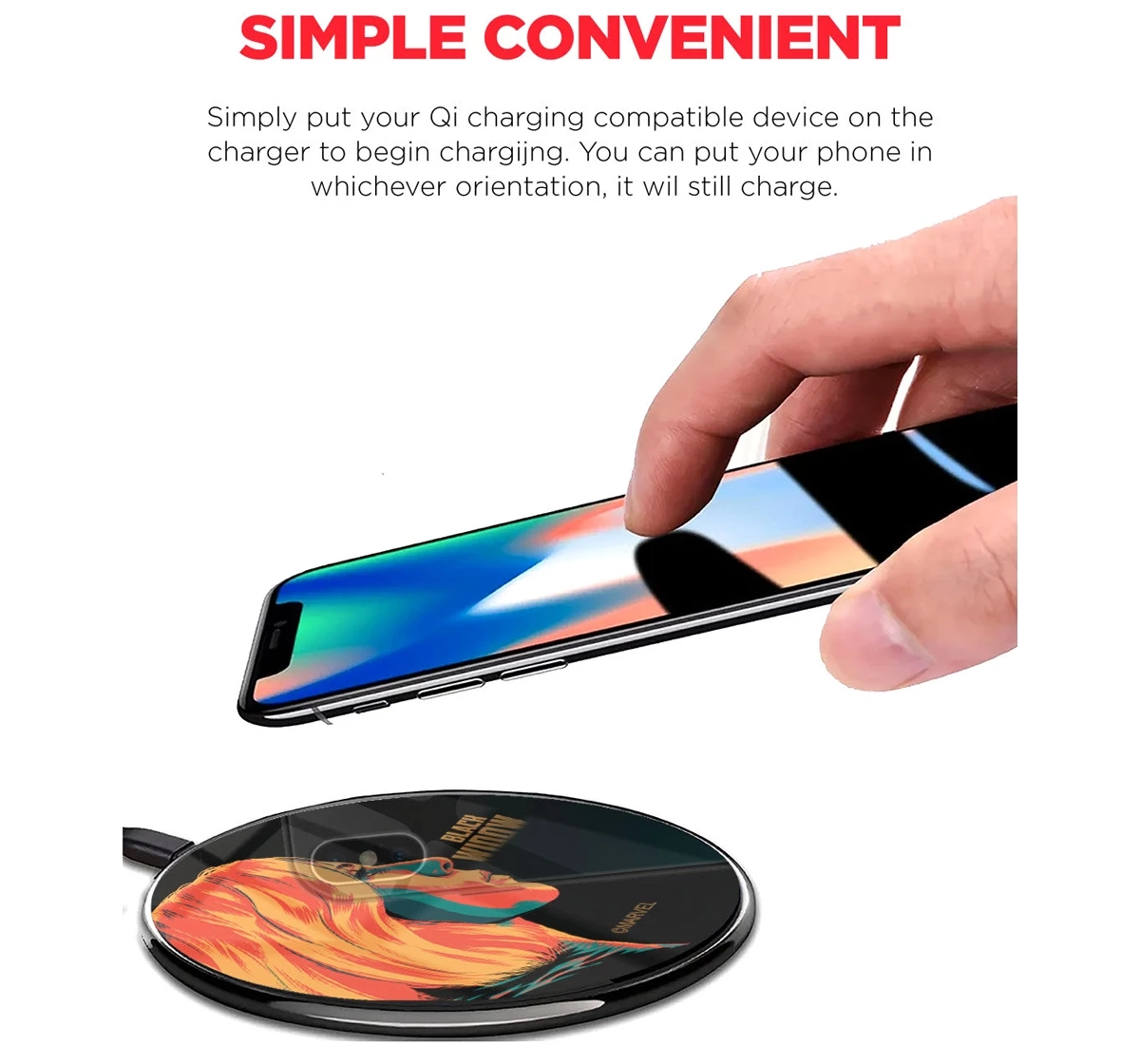 Macmerise Illuminated Black Widow Compatible Pro Wireless Charger Multicolour 12Y+