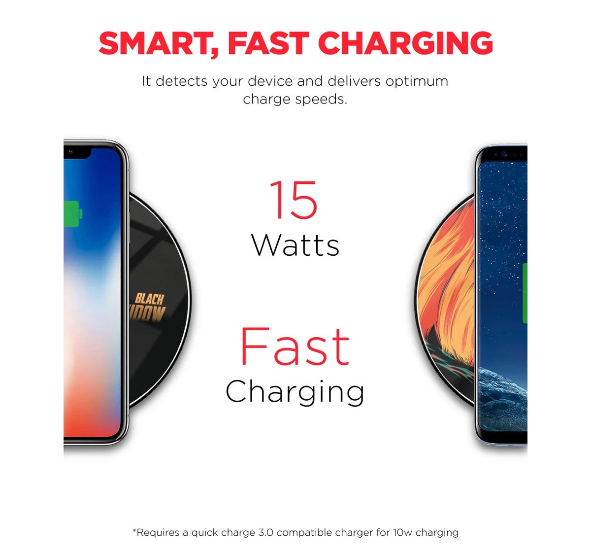 Macmerise Illuminated Black Widow Compatible Pro Wireless Charger Multicolour 12Y+