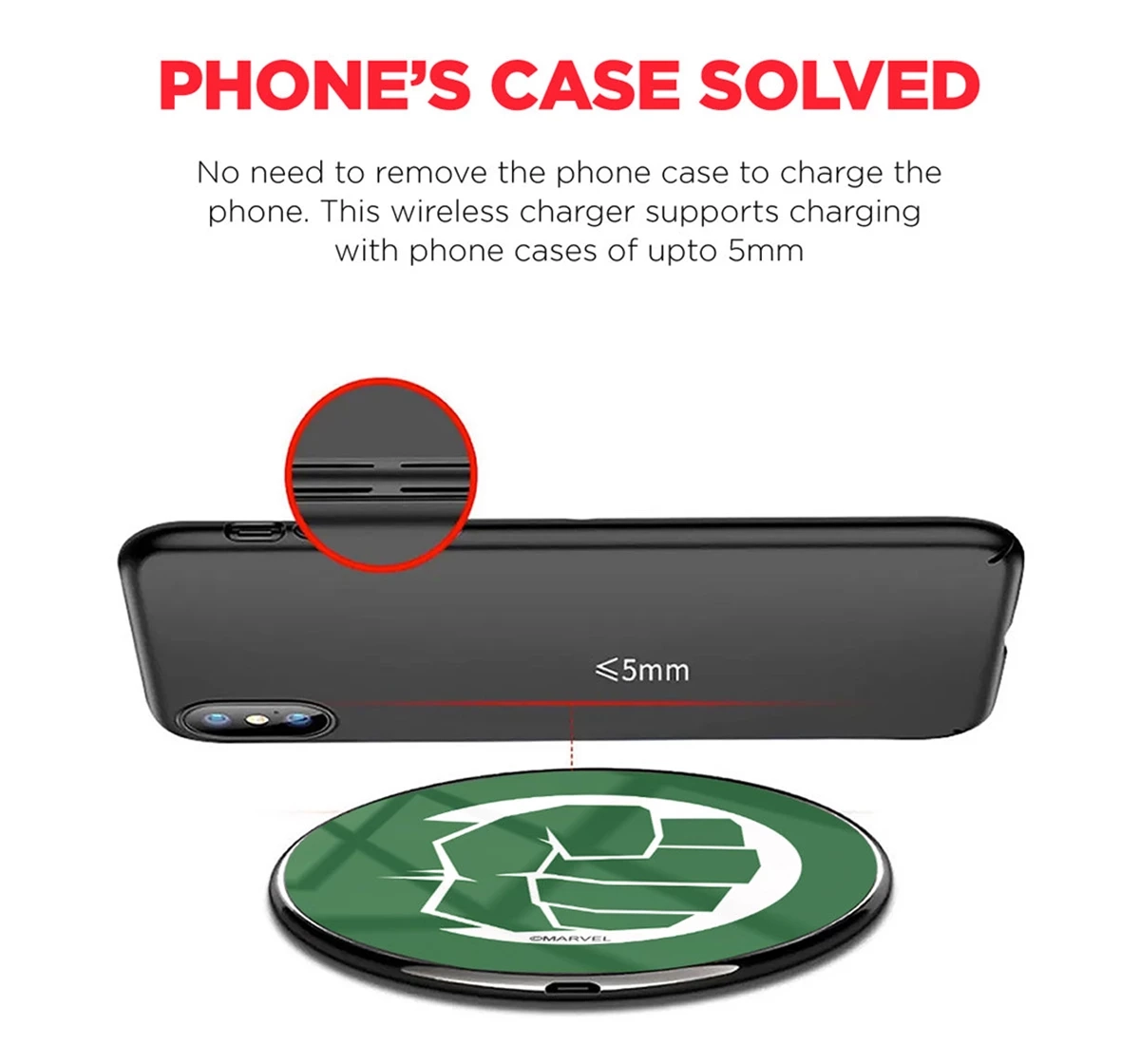 Macmerise Hulk Fist Punch Compatible Pro Wireless Charger Multicolour 12Y+