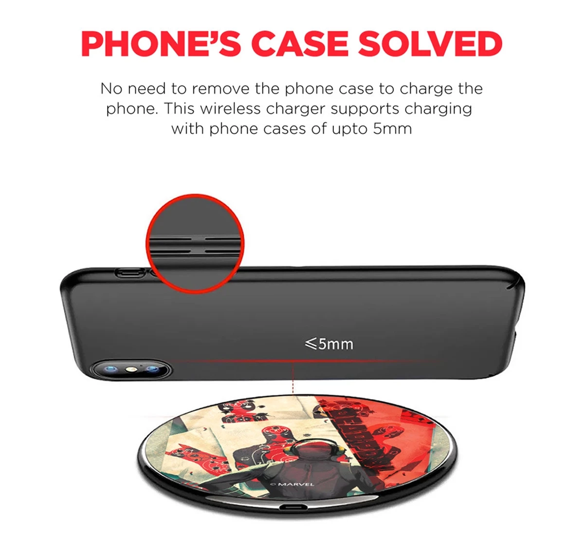 Macmerise Target Deadpool Compatible Pro Wireless Charger Multicolour 12Y+