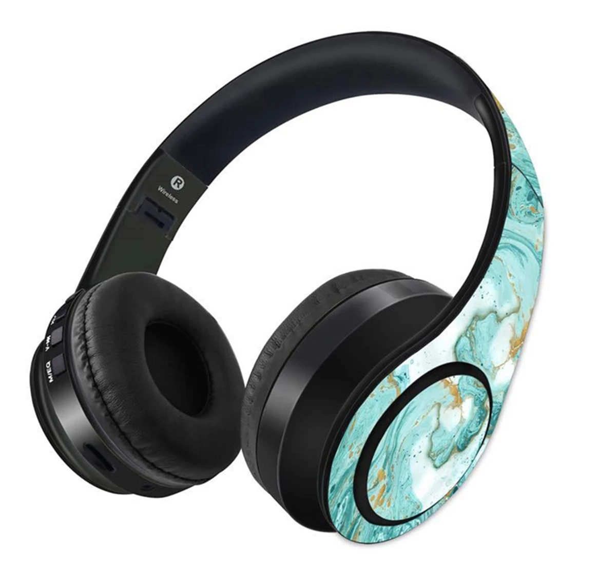 Macmerise Marble Twist Blue Decibel Wireless On Ear Headphones Multicolour 12Y+