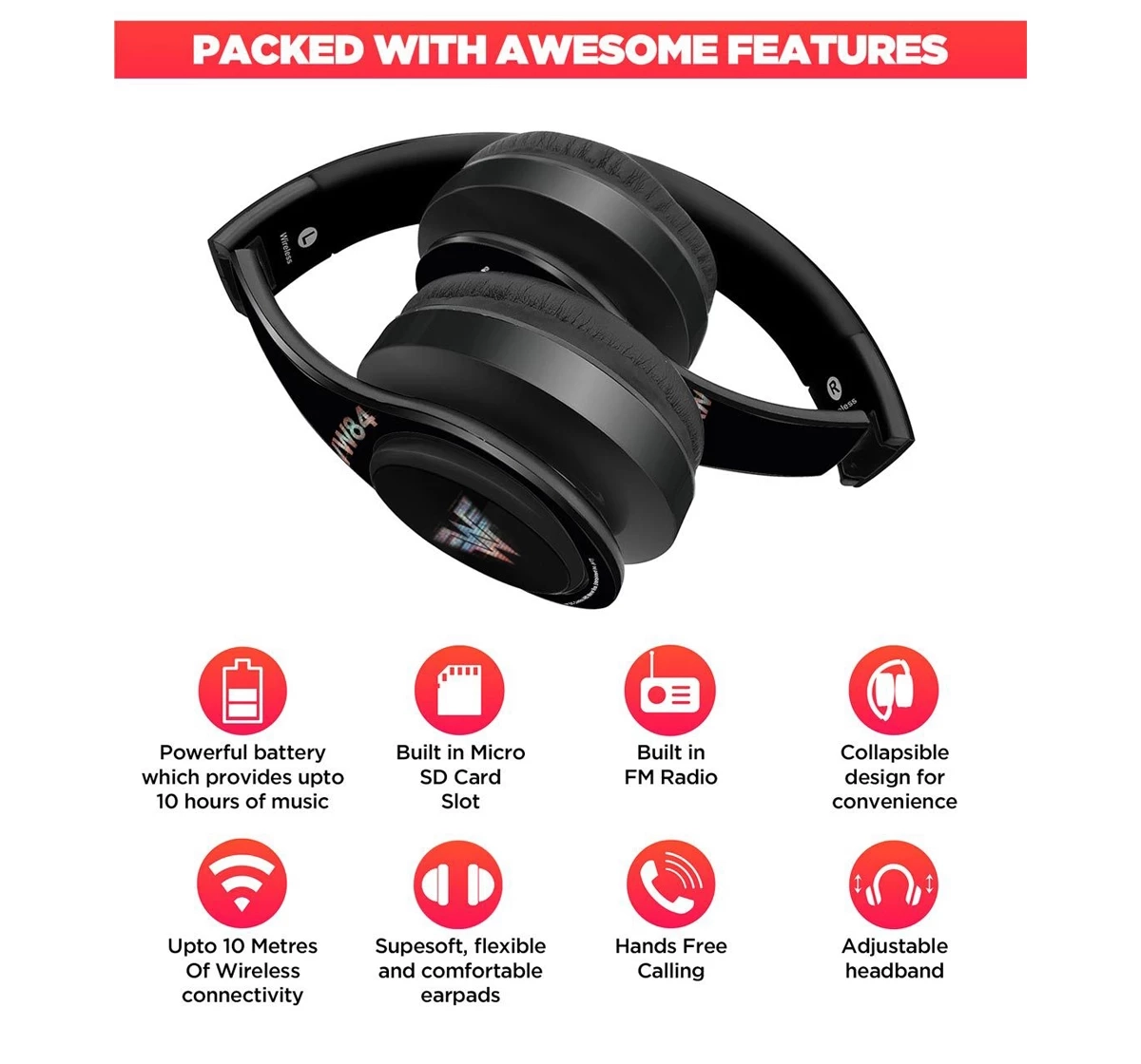 Macmerise Wonder Woman 1984 Black Decibel Wireless On Ear Headphones Multicolour 12Y+