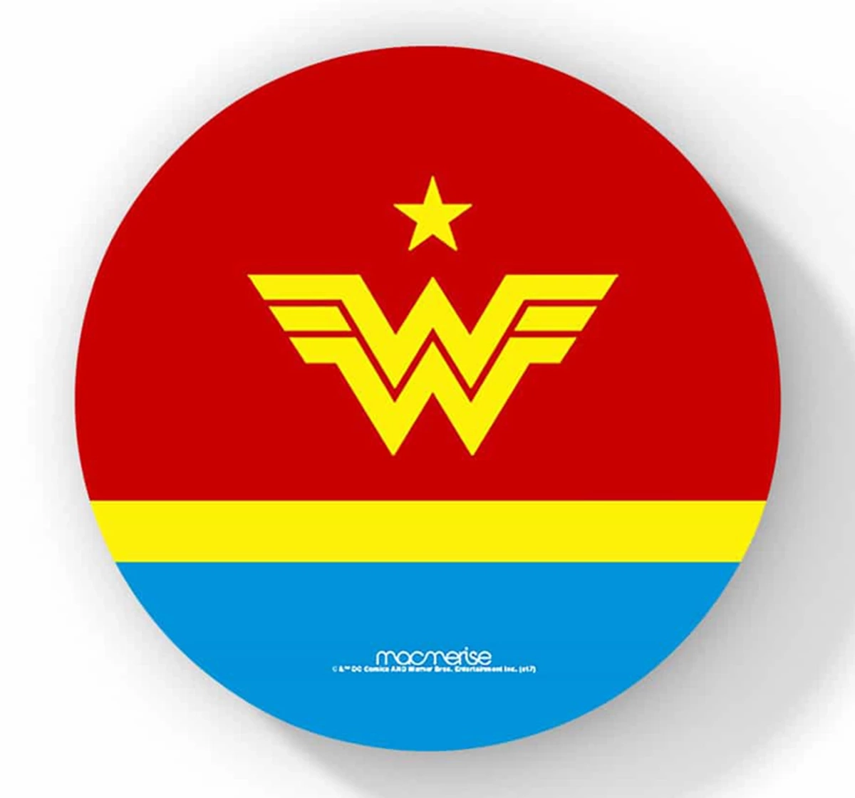 Macmerise Iconic Wonder Woman Logo Circular Coasters Multicolour 12Y+