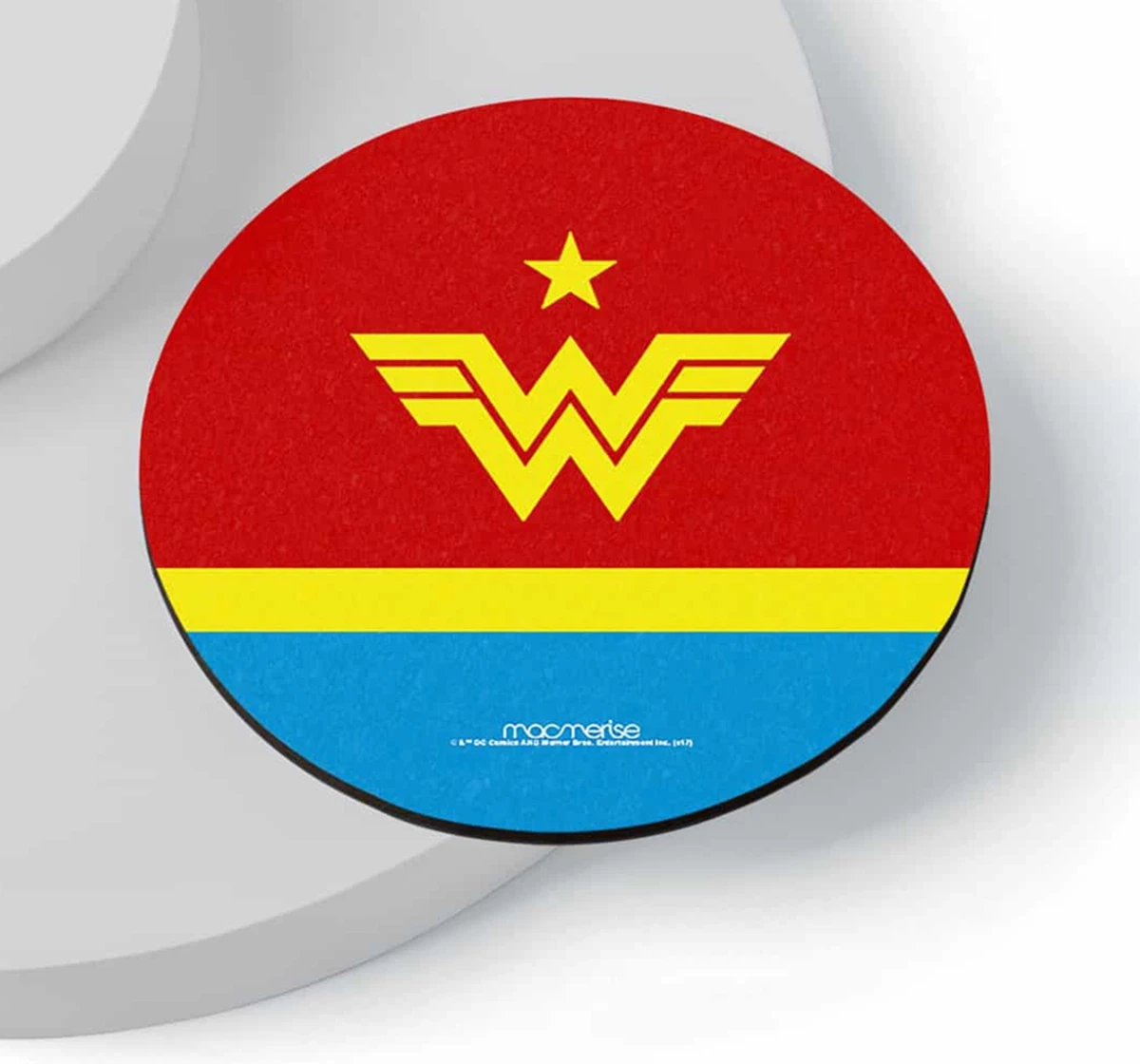 Macmerise Iconic Wonder Woman Logo Circular Coasters Multicolour 12Y+