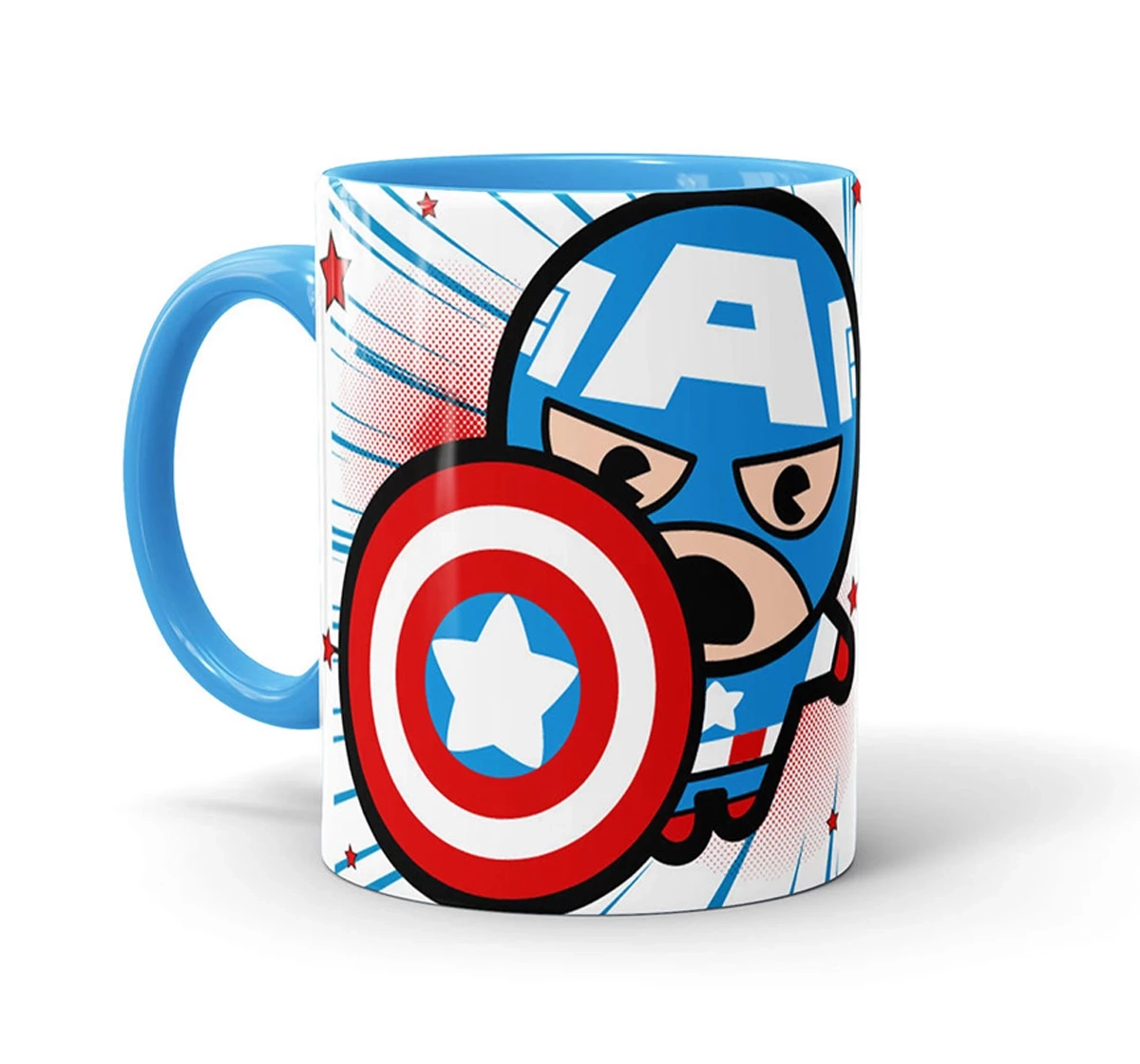 Macmerise Captain America Kawaii Coffee Mugs Blue Multicolour 12Y+