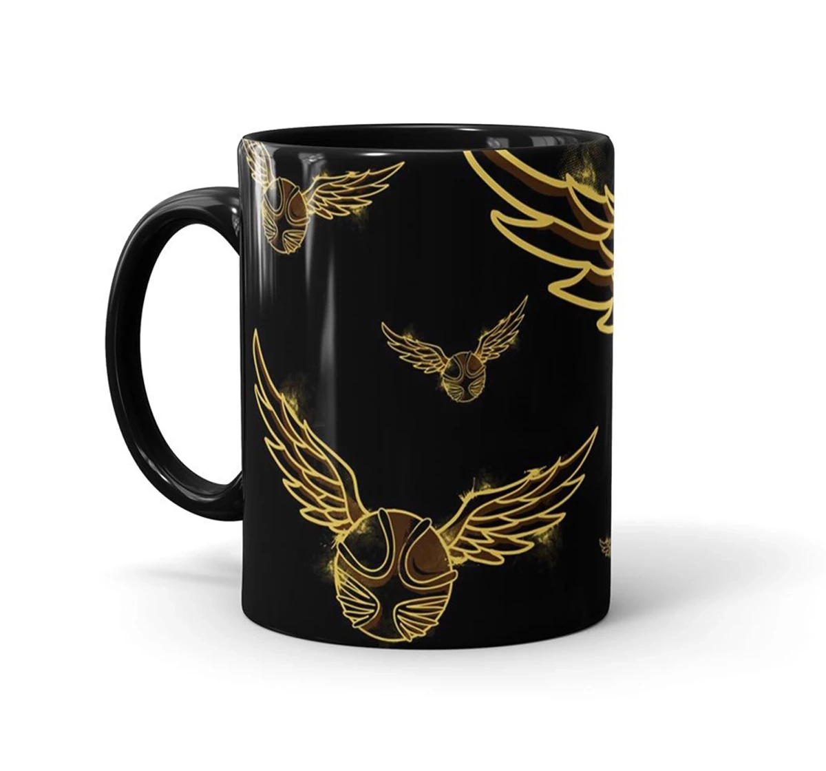 Macmerise The Golden Snitch Coffee Mugs Black Multicolour 12Y+