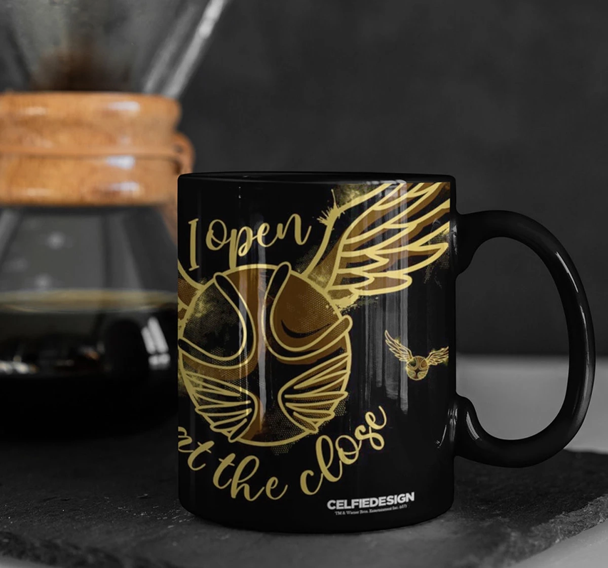 Macmerise The Golden Snitch Coffee Mugs Black Multicolour 12Y+