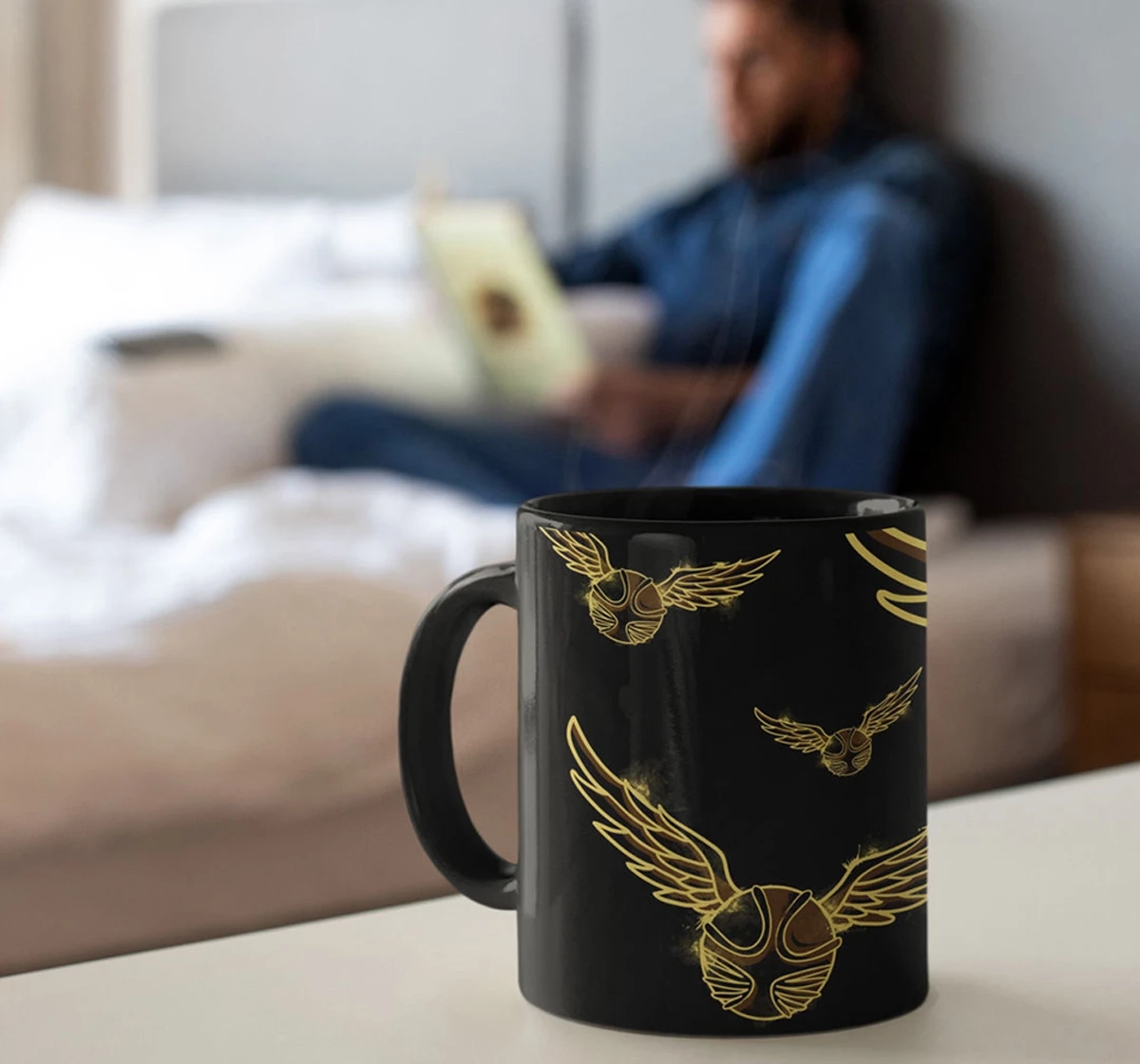 Macmerise The Golden Snitch Coffee Mugs Black Multicolour 12Y+