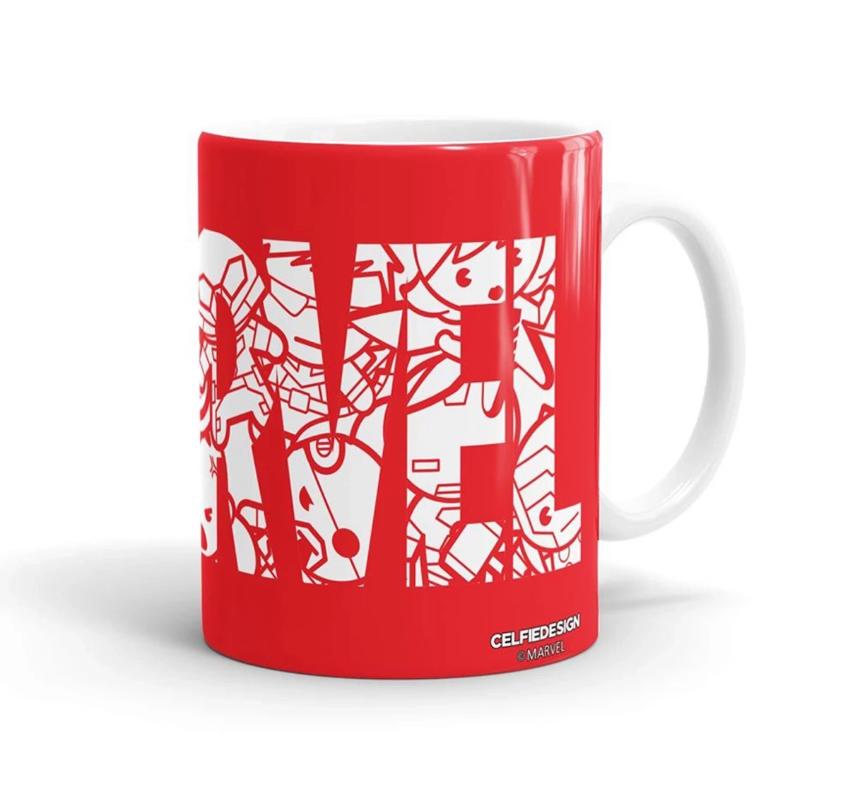 Macmerise Marvel Logo Kawaii Coffee Mugs White Multicolour 12Y+