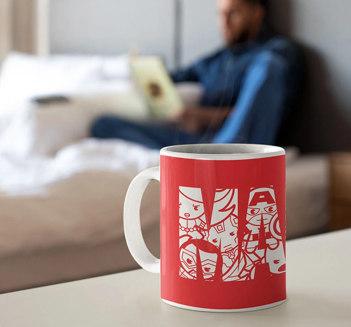Macmerise Marvel Logo Kawaii Coffee Mugs White Multicolour 12Y+