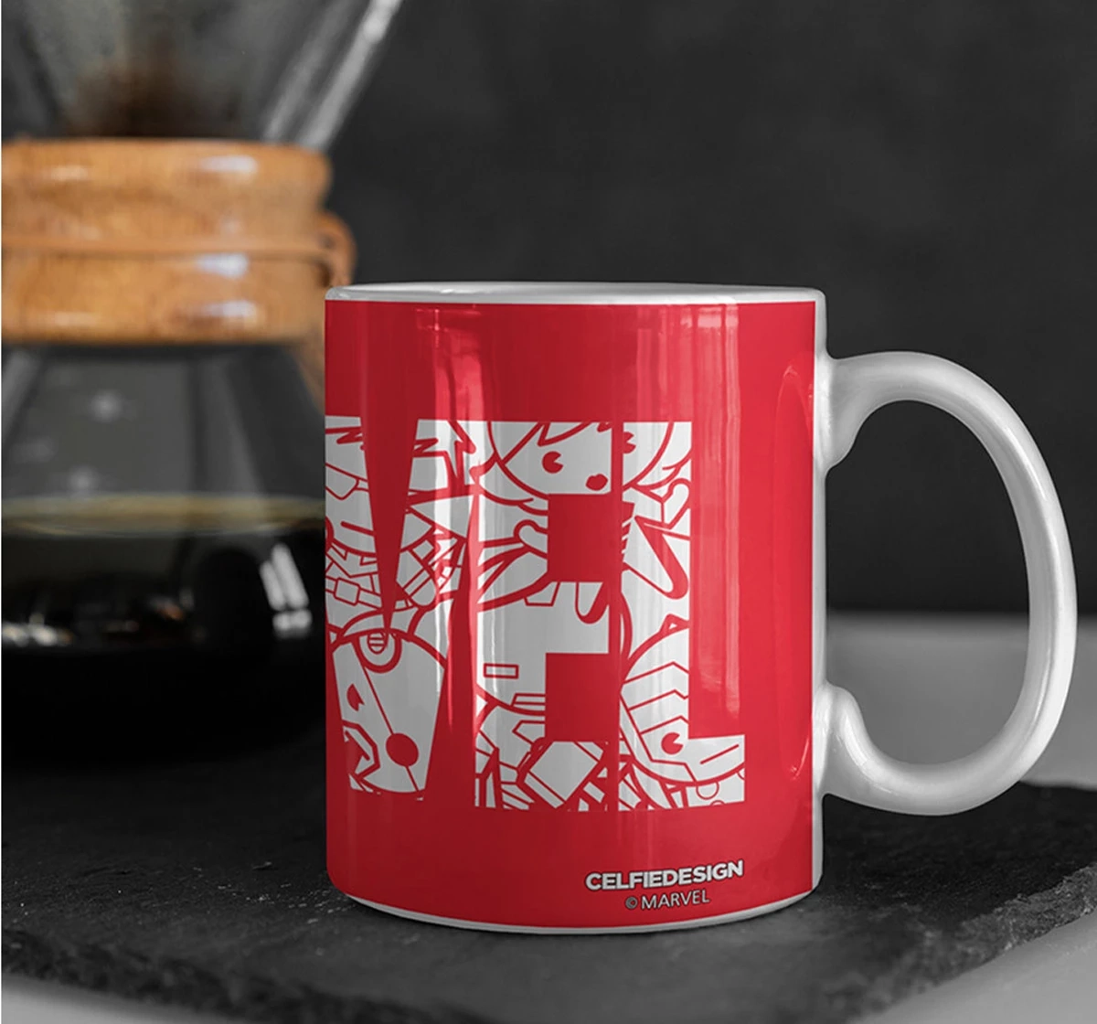 Macmerise Marvel Logo Kawaii Coffee Mugs White Multicolour 12Y+
