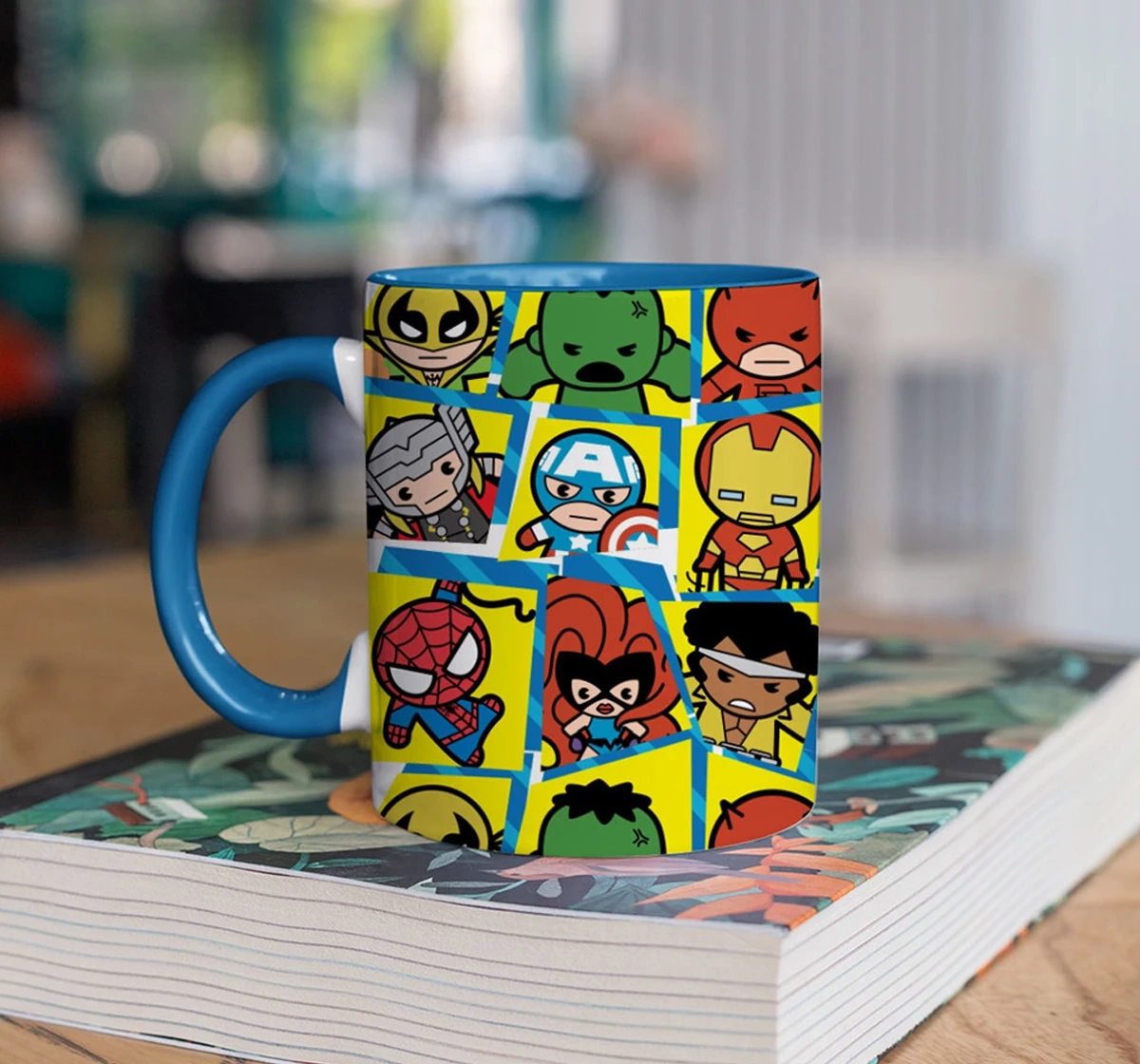 Macmerise Marvel Heroes Kawaii Coffee Mugs Blue Multicolour 12Y+