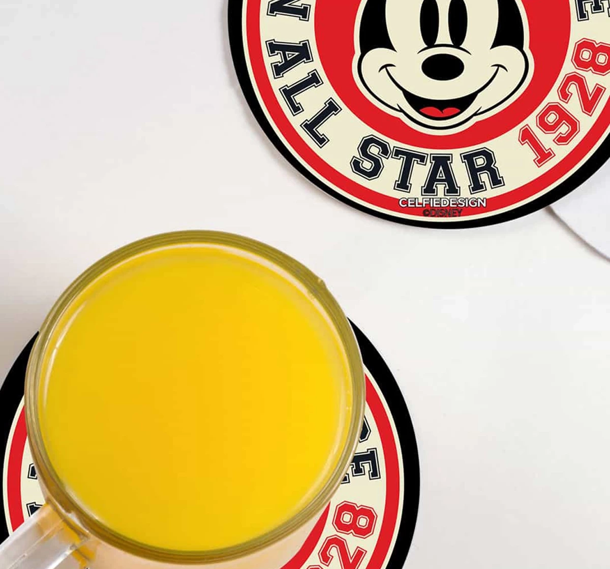 Macmerise All Star Mickey Circular Coasters Multicolour 12Y+