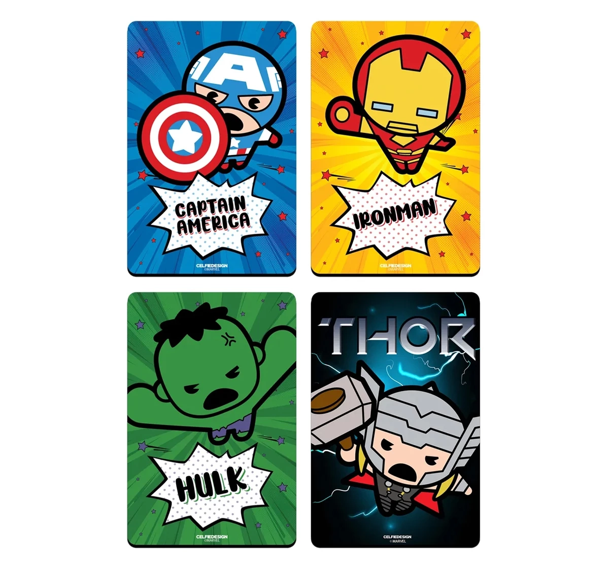 Macmerise Strongest Avengers Fridge Magnets Set Of 4 Multicolour 12Y+