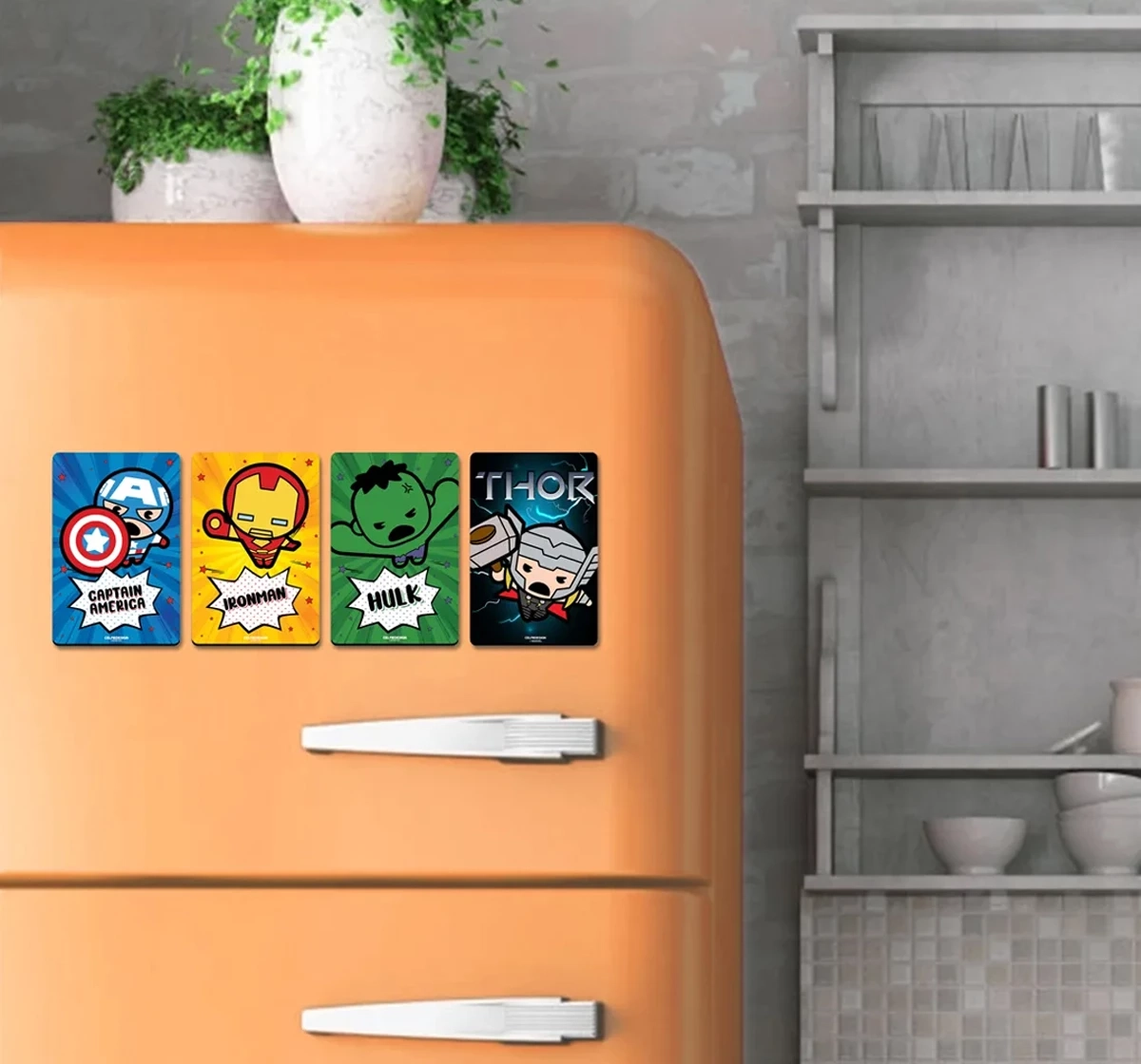 Macmerise Strongest Avengers Fridge Magnets Set Of 4 Multicolour 12Y+