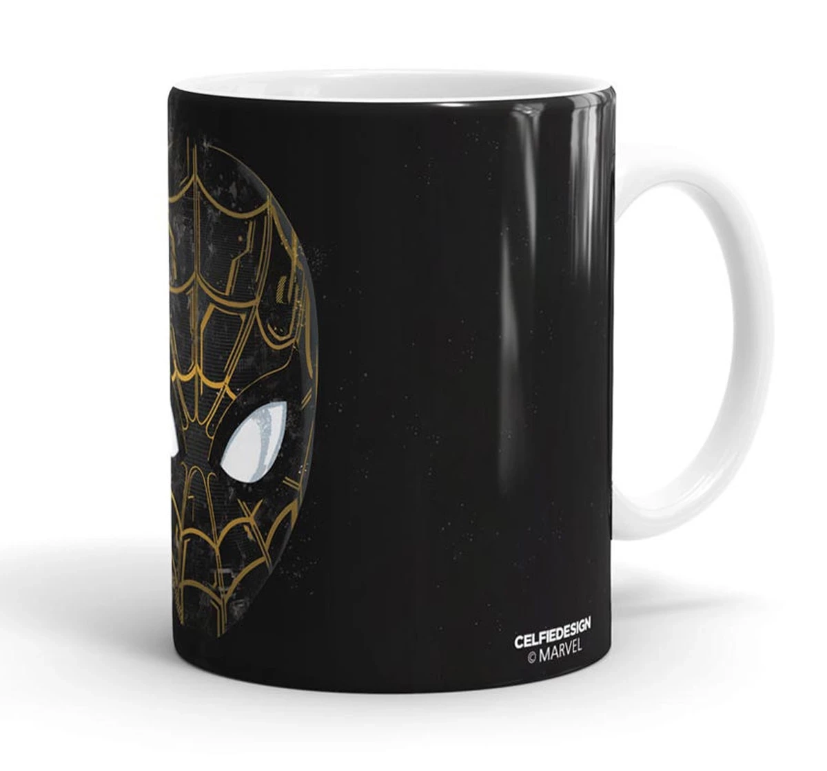 Macmerise Spidey Black and Gold Coffee Mugs White Multicolour 12Y+