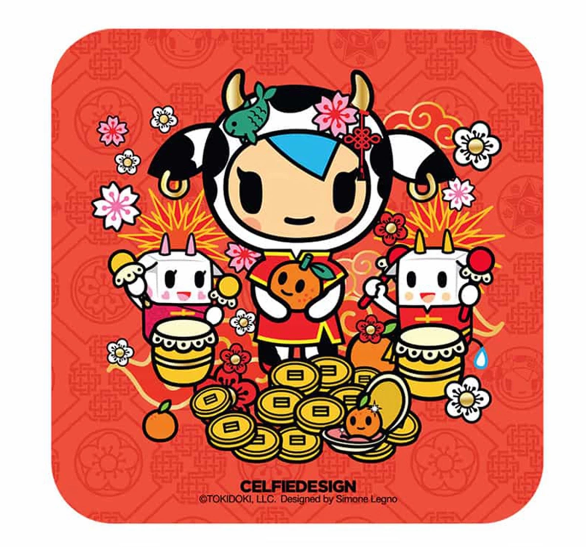 Macmerise TD Moofia Art 10 X 10 cm Coasters Multicolour 12Y+