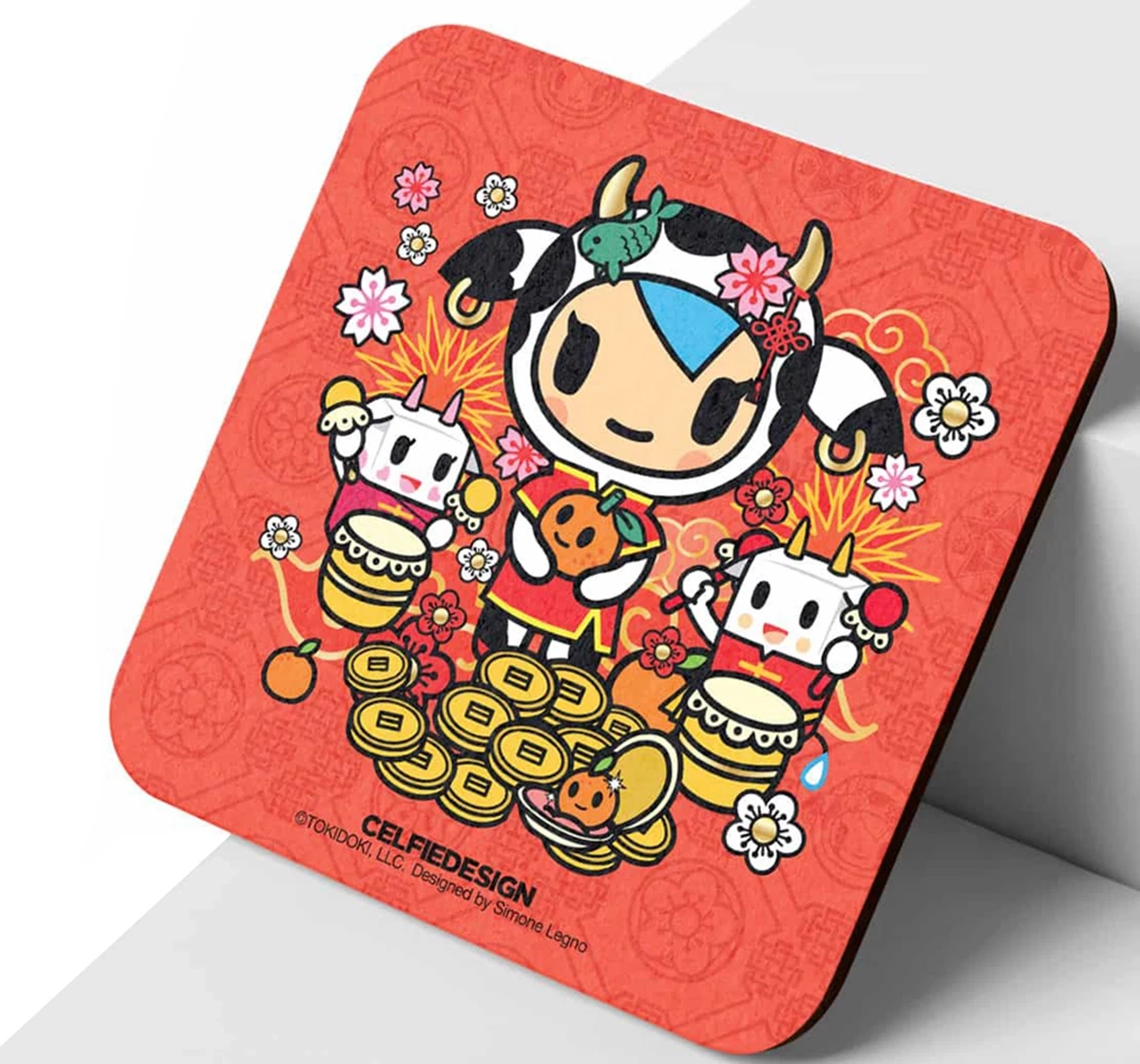 Macmerise TD Moofia Art 10 X 10 cm Coasters Multicolour 12Y+