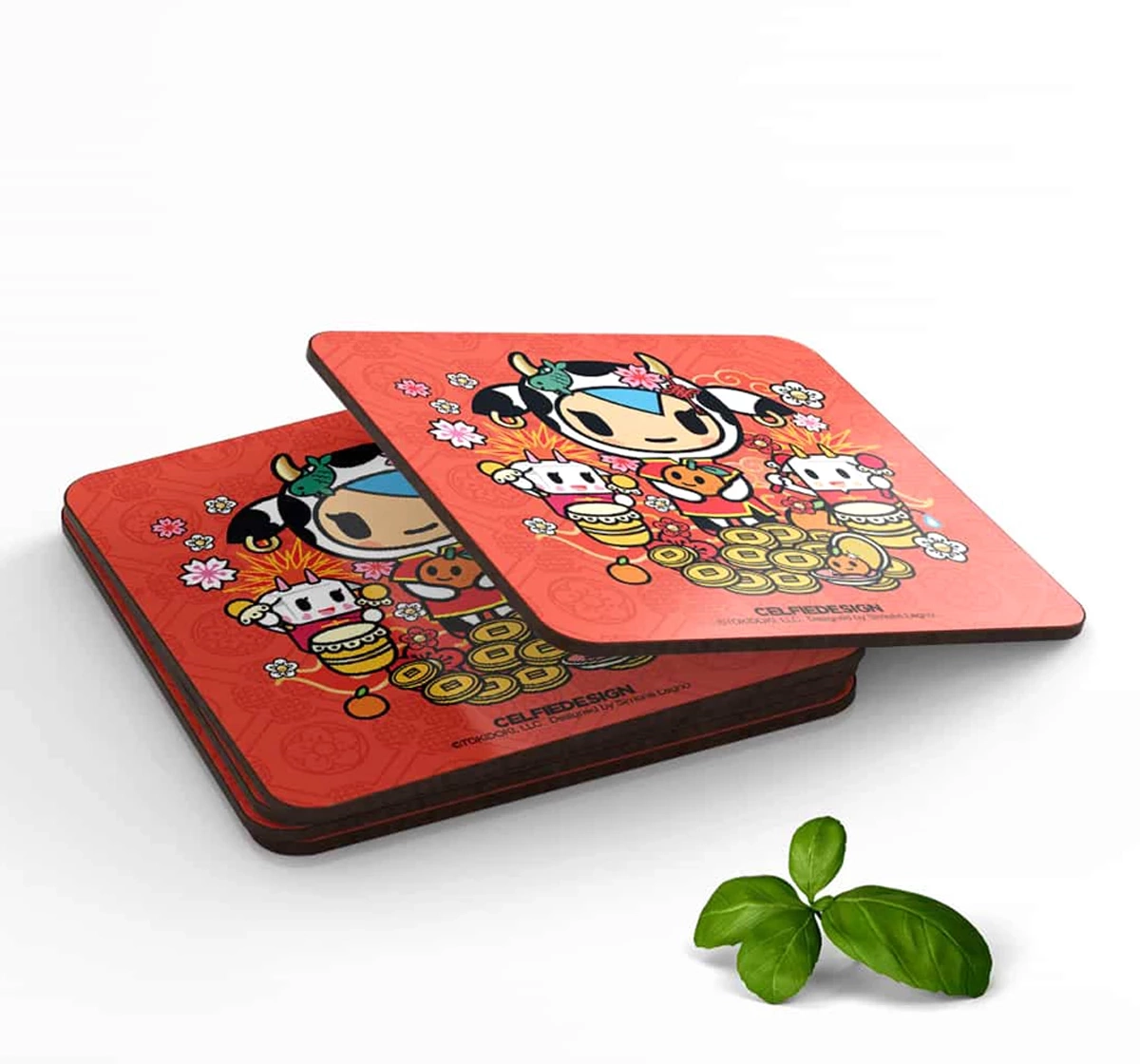 Macmerise TD Moofia Art 10 X 10 cm Coasters Multicolour 12Y+