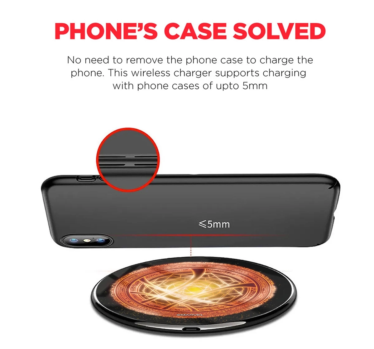 Macmerise Fiery Sanctum Sanctorum Qi Compatible Pro Wireless Charger Multicolour 12Y+