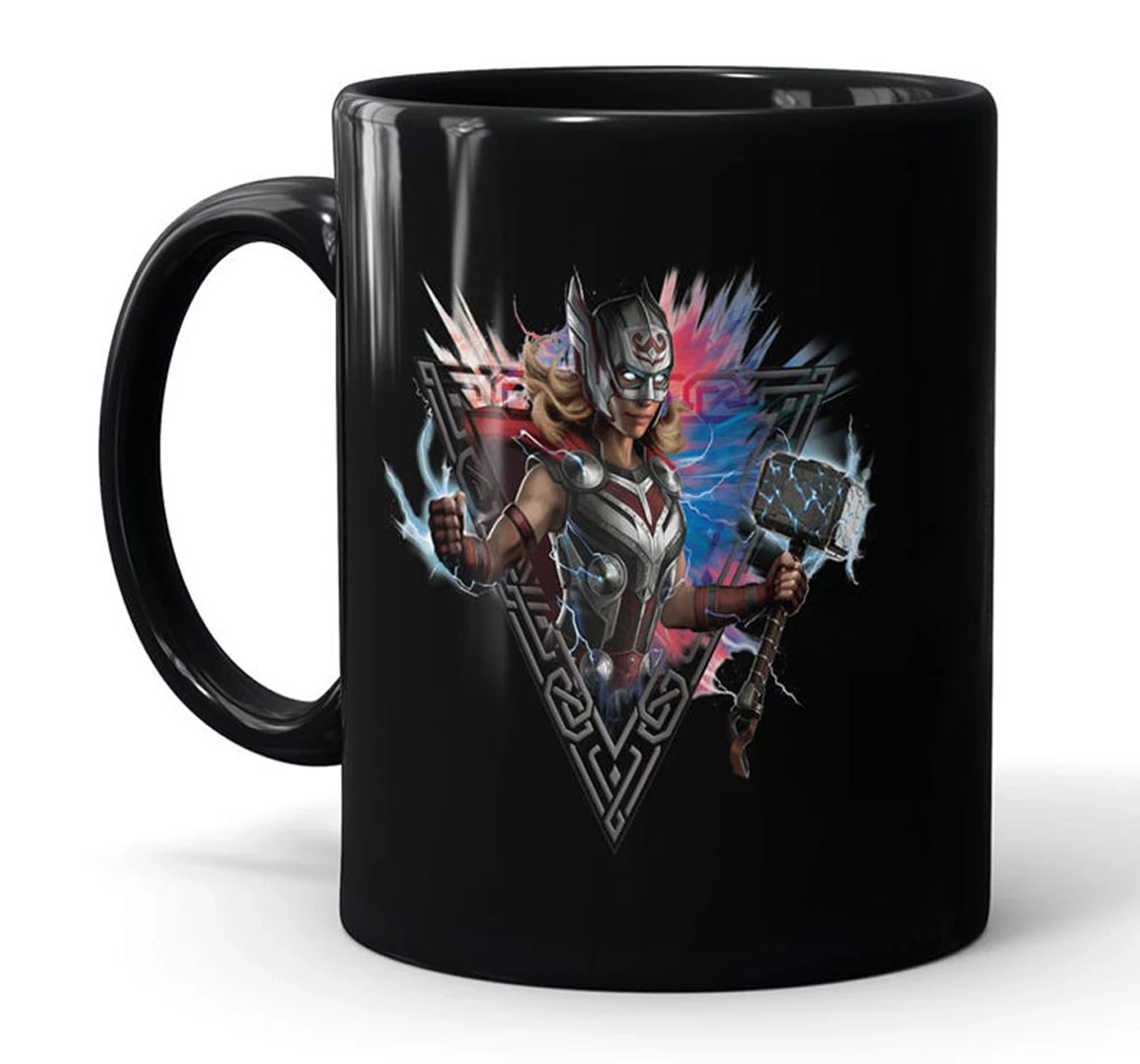 Macmerise Mighty Thor Pose Coffee Mugs Black Multicolour 12Y+