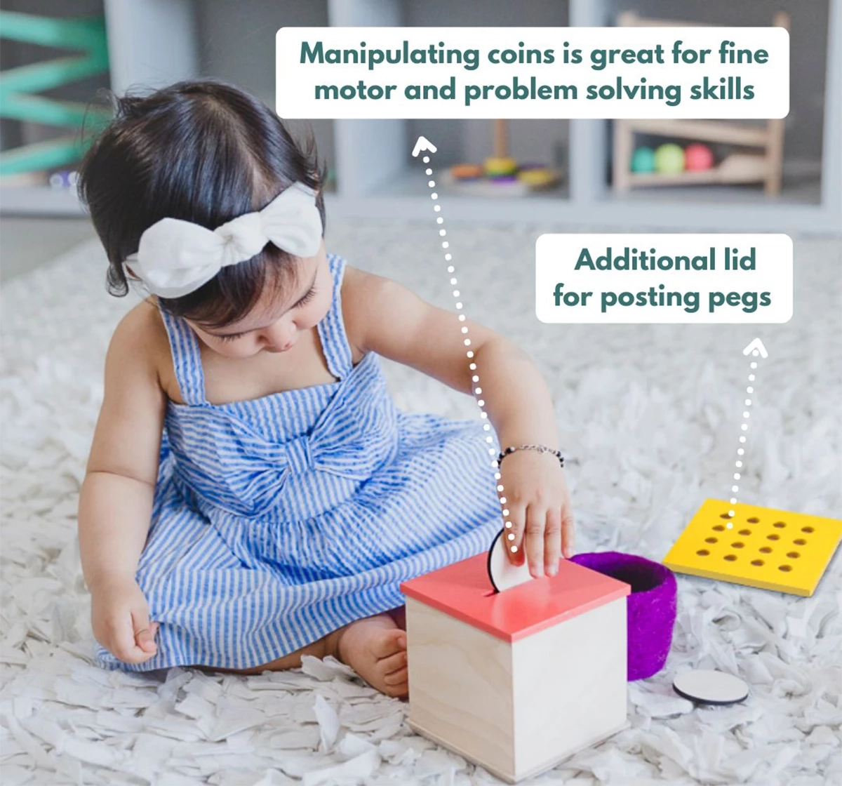 Curious Cub Montessori Learning Wooden Toys Box (Box 7: 1 Year +)