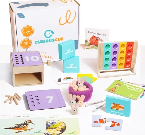 Curious Cub Montessori Learning Wooden Toys Box (Box 11: 1.5 - 2 Years)