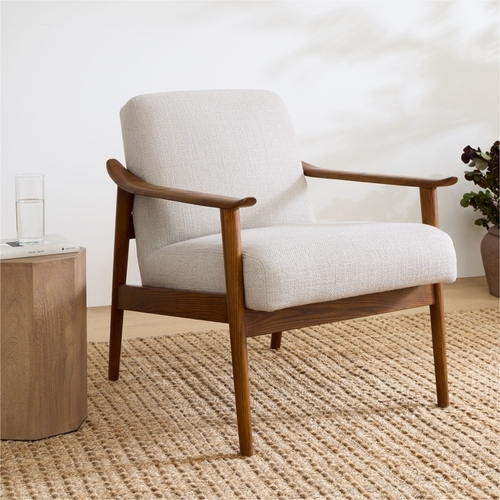 West elm leather discount chair