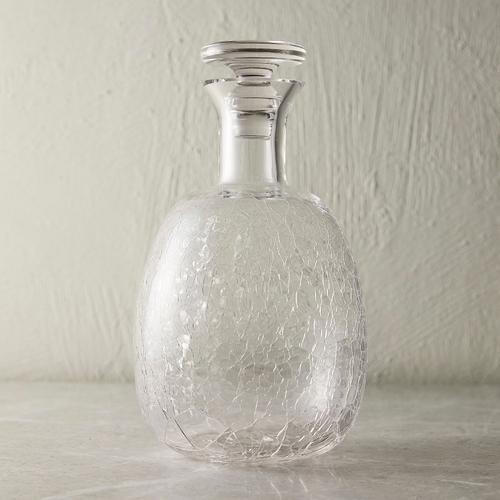 Crackled Glass Decanter