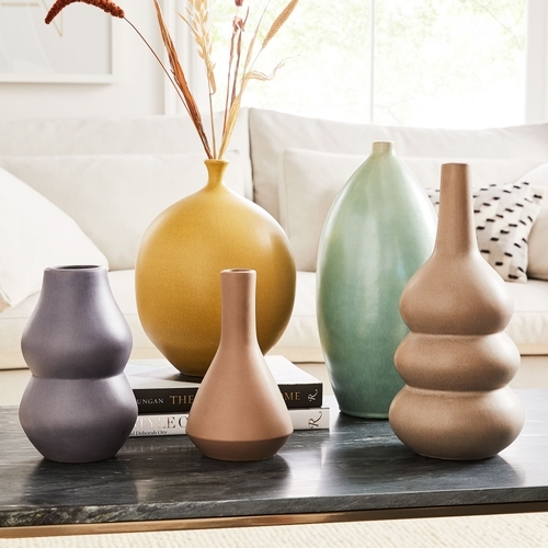 Crackle Glaze Koala Tall Totem Ceramic Vases