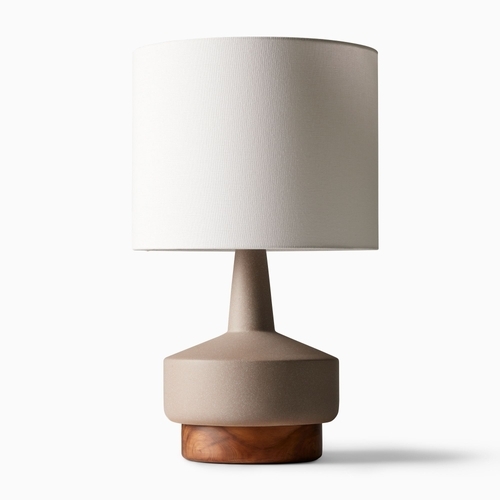 Wood & Ceramic Table Lamp - Medium