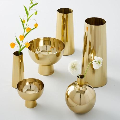 Foundations Metal Vases- Brass