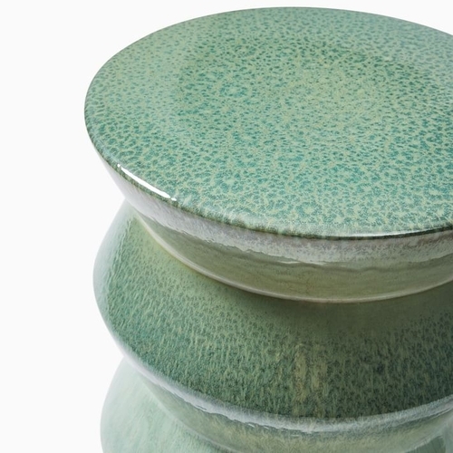 Cami Ceramic Side Table, Round, Sage (13")