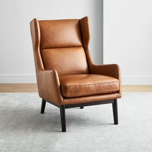 West elm leather chair new arrivals