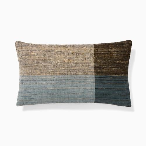 Silk Half Block Pillow Cover