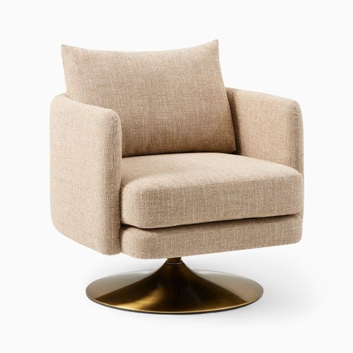 Auburn Swivel Chair , Camel , Deco Weave 
